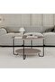 Corro Modern Coffee Table Mocha Grey Multipurpose H 45cm Light Mocha