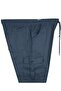Men's Plus Size Stretch Fabric Jogger Pants with Elastic Legs and Cargo Pocket Pieces Petrol Blue - 3