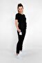 Black Lycra Jogger Top and Bottom Set Doctor Nurse Scrubs Uniforms - 4