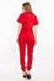 Red Soft Lycra Atlantis Model Jogger Doctor Nurse Hospital Scrubs Uniform Suit - 2