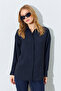 Modal Fabric, Straight Cut, and Long Sleeve Shirt. Comfortable Fit - Black |   Mkes168262-1