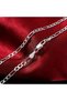Steel Figaro Chain Men's Necklace and Bracelet Set Tarnish Free Steel Necklace Steel Chain Necklace - 2