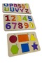 Rainbow Puzzle Set, Wooden Find-And-Insert Puzzle Set, Colorful Educational Puzzle, Letter/Number/Shape Learning - 7