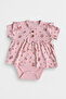 Floral Printed Baby Girl Bodysuit - 3