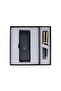 Dr246 Gift Set Fountain Pen - Ballpoint Pen 38 Black Gold & Double Pen Case with Cap Black
