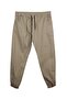 Elastic Leg Lace-Up Oversized Gabardine Trousers Beige Suitable for Men 118 -156 Kilos