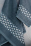 Iconic - 70% Bamboo / 30% Cotton Embroidered Hand Towels - Set of 6 50X90