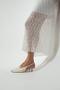 Velina Pointed Toe Ecru Heeled Shoes - 7