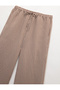 Comfortable Fit Modal Blend Striped Pants with Lace-Up Waist Pockets - 5