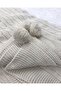 Beige Tulip 10 Pompom Knitwear Tv Blanket - 130X170 Knee Blanket Sofa Shawl Decor - 4