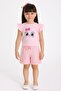 Girl's Bow Shorts Suit Summer Cotton Cute Printed 2-Piece Suit2-5 Age Range