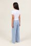 Wide Leg Slim Girls' Jean Denim Pants with Elastic Waist - 2