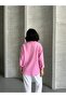 Women's Pink Muslin Fabric Oversize Shirt - 8