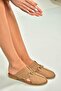 U944150403 Mink Genuine Leather Closed Front Women's Slippers - 4