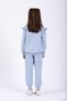 Crew Neck Long Sleeve Baby Blue Color Girl's Tracksuit Set - 4