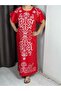 Red and White Patterned Summer Long Dress – Comfortable Fit, Lightweight Fabric, Stylish Casual Wear - 2