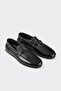 Black Leather Men's Casual Shoes - 2