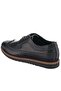 45 - 46 - 47 - 48 -49 - 50 Nrm1241 Black Large Size Calf Leather Comfortable Wide Fit Men's Shoes - 5