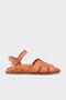 صندل نسائي من الجلد باللون البني