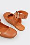 Tan Leather Women's Casual Shoes - 3