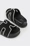 Black Leather Women's Sports Slippers - 5