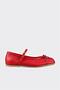 Red Leather Women's Casual Shoes