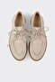 Beige Leather Women's Casual Shoes - 4
