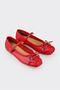 Red Leather Women's Casual Shoes - 2