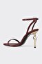 Burgundy Women's Heeled Sandals - 3