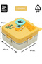 Super Dino New Generation Children's Lunch Box with Three Compartments + Sauce Bowl - Lunch Box 1190 Ml. - 2