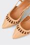 Natural Leather Women's Heeled Shoes - 4