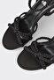 Black Women's Heeled Sandals - 4