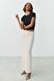 Beyaz Maxi Basic Etek