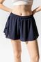 Dark Navy Blue Loose Cut Tights Sports Shorts