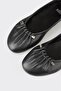 Black Leather Women's Casual Shoes - 5