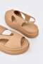 Natural Leather Women's Heeled Sandals - 5