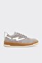 Gray Leather Women's Sneakers