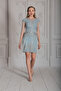 Sybill Fringe Flapper Dress in Ice Blue