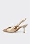 Gold Women's Heeled Shoes - 3