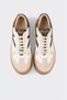 Beige Leather Women's Sports Shoes - 4