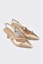 Gold Women's Heeled Shoes - 2