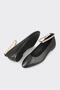 Black Leather Women's Casual Shoes - 3