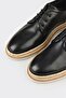Black Leather Men's Casual Shoes - 5