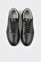 Black Leather Men's Casual Shoes - 4