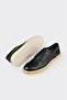 Black Leather Men's Casual Shoes - 3
