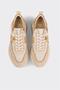 Beige Leather Men's Sports Shoes - 4