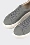 Gray Leather Men's Sports Shoes - 5
