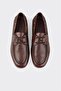 Brown Leather Men's Casual Shoes - 4