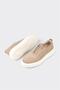 Beige Leather Men's Casual Shoes - 3