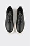 Black Leather Men's Casual Shoes - 4